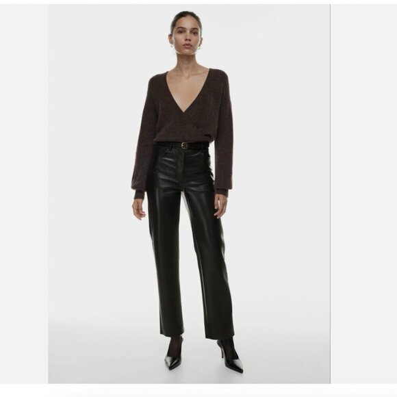 Aritzia Wilfred The Melina faux leather pants - Picture 1 of 7